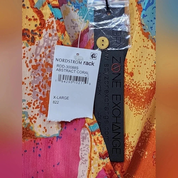 Spy Zone Exchange Abstract Maxi Dress Size XL NWT Spring Summer Vacation - Picture 9 of 10